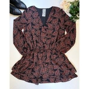 Sadie and Sage Buckle Brand Ruffle Mini-Dress w/ Elastic Waist Size Large